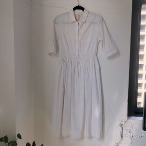 White shirt dress